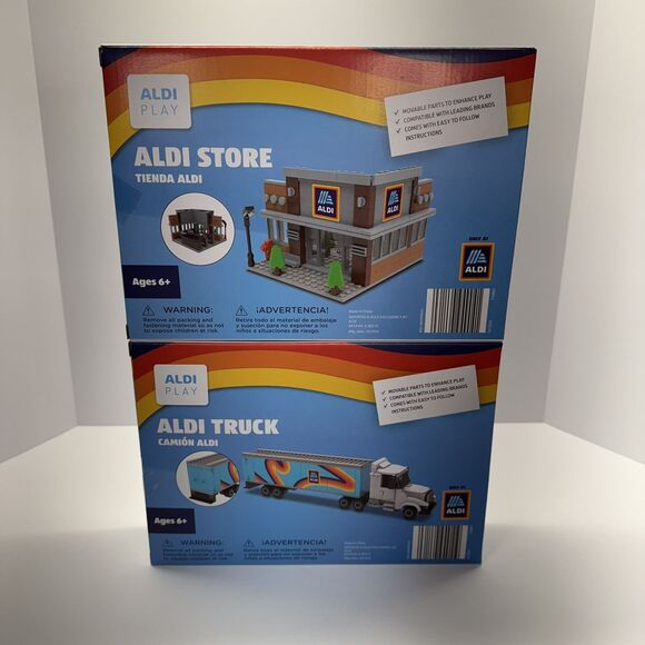 ALDI Play Building Block Store & Truck Kits NEW Compatible Lot Of 2 - Picture 3 of 6